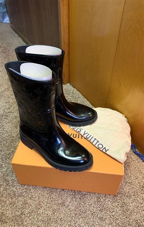 louis vuitton rain boots black|louis vuitton rain boots review.